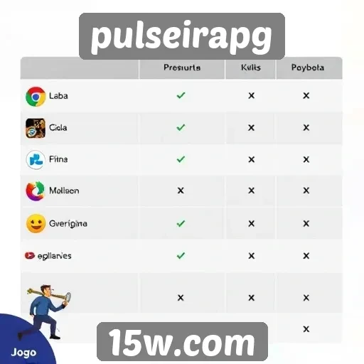 Comparativo entre jogos populares na plataforma PulseiraPG